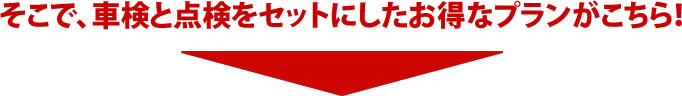 そこで、車検と点検をセットにしたお得なプランがこちら！